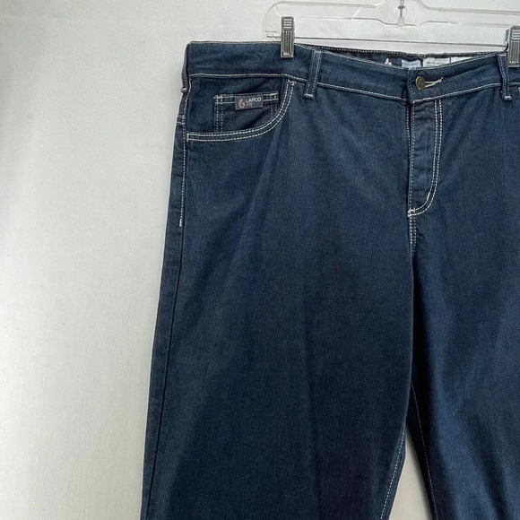 LAPCO FR Jeans Womens Size 24-Tall Fire Resistant Straight Leg Dark Washed Blue - Picture 4 of 11